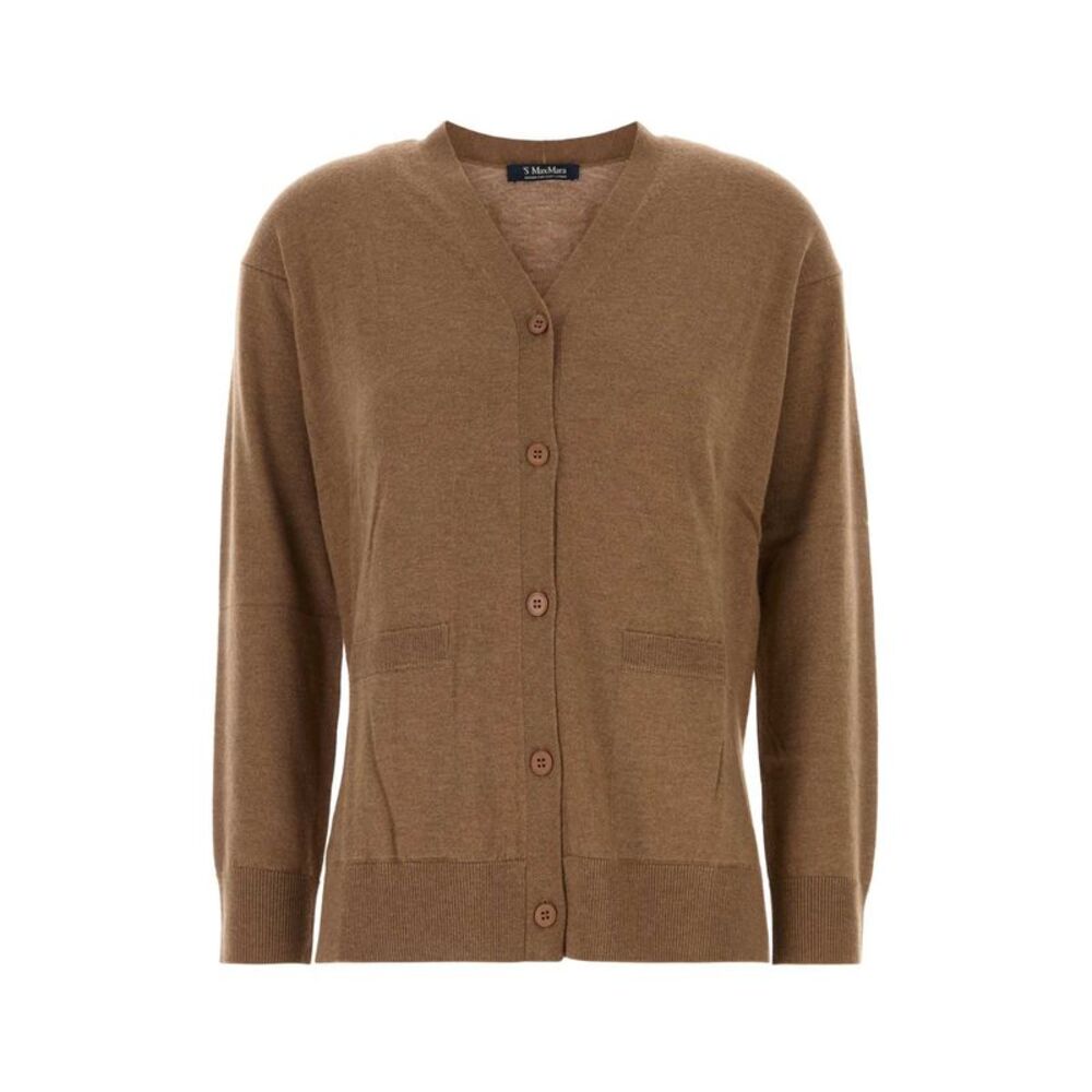 S Maxmara Women Biscuit Wool Baia Cardigan